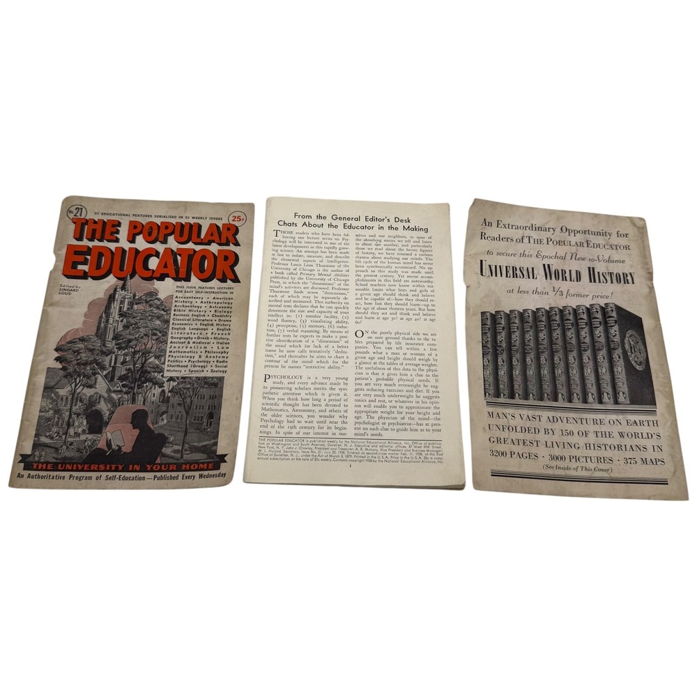The Popular Educator Magazine Issue 21 In Your Home Self Education Vintage - Picture 7 of 7